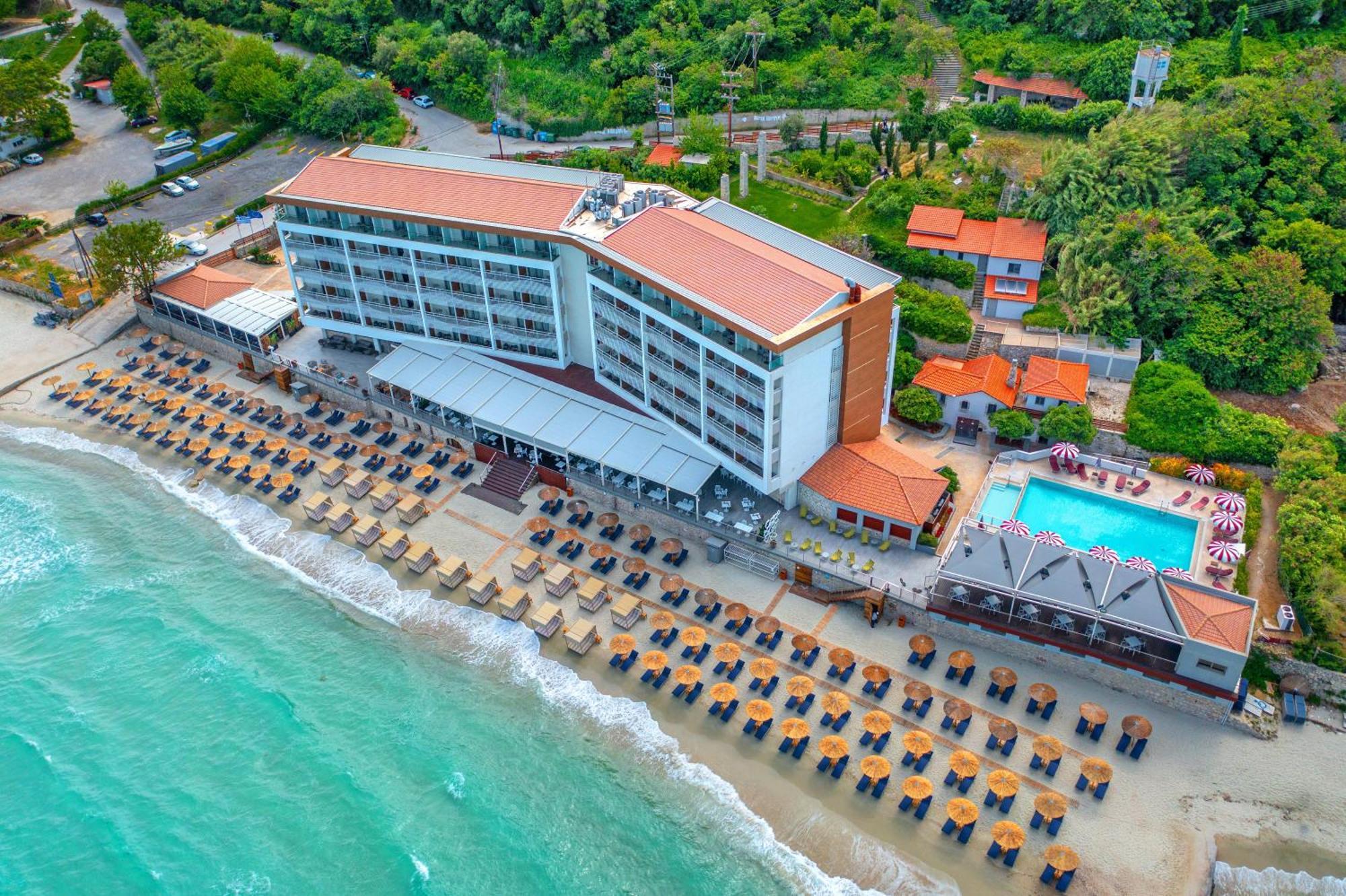 Ammon Zeus Luxury Beach Hotel Kallithea  Exterior foto